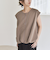 quaranciel:〈手洗い可能〉カット ジョーゼット ドロスト ジップ ベスト