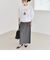 quaranciel:〈手洗い可能〉カット ジョーゼット サイド ライン タイト スカート