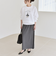 quaranciel:〈手洗い可能〉カット ジョーゼット サイド ライン タイト スカート
