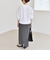 quaranciel:〈手洗い可能〉カット ジョーゼット サイド ライン タイト スカート