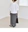 quaranciel:〈手洗い可能〉カット ジョーゼット サイド ライン タイト スカート