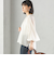 〈手洗い可能〉シアー バンブー ギャザー ブラウス