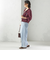 【SHIPS別注】LOGAN KNITTING MILLS:プリント ジップ プルオーバー