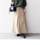 《一部予約》SHIPS any:〈洗濯機可能〉チノ ステッチ フレア ロング スカート