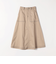 《一部予約》SHIPS any:〈洗濯機可能〉チノ ステッチ フレア ロング スカート