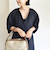 〈手洗い可能〉RENU ソフト タイプライター ギャザー ワンピース