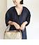 〈手洗い可能〉RENU ソフト タイプライター ギャザー ワンピース