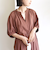 〈手洗い可能〉RENU ソフト タイプライター ギャザー ワンピース