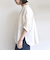 〈手洗い可能〉RENU ソフト タイプライター スキッパー 5分袖 ブラウス