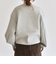 《予約》quaranciel:〈洗濯機可能〉ポンチ ロゴプリント クルーネック ジップ カーディガン