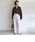 〈UVカット/防シワ加工〉梳毛調 ストレッチ ドロスト パンツ