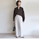 〈UVカット/防シワ加工〉梳毛調 ストレッチ ドロスト パンツ