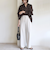 〈UVカット/防シワ加工〉梳毛調 ストレッチ ドロスト パンツ