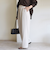 〈UVカット/防シワ加工〉梳毛調 ストレッチ ドロスト パンツ