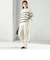 〈UVカット/防シワ加工〉梳毛調 ストレッチ ドロスト パンツ