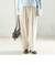 〈UVカット/防シワ加工〉梳毛調 ストレッチ ドロスト パンツ