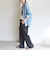 〈UVカット/防シワ加工〉梳毛調 ストレッチ ドロスト パンツ