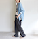 〈UVカット/防シワ加工〉梳毛調 ストレッチ ドロスト パンツ