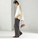 〈UVカット/防シワ加工〉梳毛調 ストレッチ ドロスト パンツ