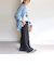〈UVカット/防シワ加工〉梳毛調 ストレッチ ドロスト パンツ