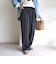 〈UVカット/防シワ加工〉梳毛調 ストレッチ ドロスト パンツ