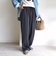 〈UVカット/防シワ加工〉梳毛調 ストレッチ ドロスト パンツ