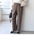 〈UVカット/防シワ加工〉梳毛調 ストレッチ ドロスト パンツ