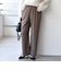 〈UVカット/防シワ加工〉梳毛調 ストレッチ ドロスト パンツ
