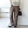 〈UVカット/防シワ加工〉梳毛調 ストレッチ ドロスト パンツ