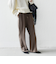 〈UVカット/防シワ加工〉梳毛調 ストレッチ ドロスト パンツ