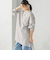 〈手洗い可能〉ストライプ バックタック チュニック シャツ