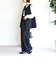 〈洗濯機可能 / セレモニー対応可〉ポリエステル レーヨン ダンボール ストレート パンツ