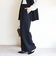 〈洗濯機可能 / セレモニー対応可〉ポリエステル レーヨン ダンボール ストレート パンツ