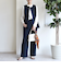 〈洗濯機可能 / セレモニー対応可〉ポリエステル レーヨン ダンボール ストレート パンツ