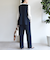〈洗濯機可能 / セレモニー対応可〉ポリエステル レーヨン ダンボール ストレート パンツ