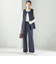〈洗濯機可能 / セレモニー対応可〉ポリエステル レーヨン ダンボール ストレート パンツ