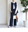 〈洗濯機可能 / セレモニー対応可〉ポリエステル レーヨン ダンボール ストレート パンツ
