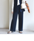 〈洗濯機可能 / セレモニー対応可〉ポリエステル レーヨン ダンボール ストレート パンツ