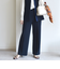 〈洗濯機可能 / セレモニー対応可〉ポリエステル レーヨン ダンボール ストレート パンツ