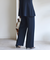 〈洗濯機可能 / セレモニー対応可〉ポリエステル レーヨン ダンボール ストレート パンツ