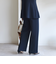 〈洗濯機可能 / セレモニー対応可〉ポリエステル レーヨン ダンボール ストレート パンツ