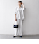 SHIPS any:〈洗濯機可能〉ツイード ライク オーバー ブラウス［NAVY BLUE］