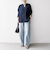 SHIPS any:〈洗濯機可能〉ツイード ライク オーバー ブラウス［NAVY BLUE］