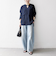 SHIPS any:〈洗濯機可能〉ツイード ライク オーバー ブラウス［NAVY BLUE］