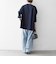 SHIPS any:〈洗濯機可能〉ツイード ライク オーバー ブラウス［NAVY BLUE］