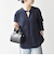 SHIPS any:〈洗濯機可能〉ツイード ライク オーバー ブラウス［NAVY BLUE］
