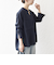 SHIPS any:〈洗濯機可能〉ツイード ライク オーバー ブラウス［NAVY BLUE］