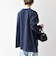 SHIPS any:〈洗濯機可能〉ツイード ライク オーバー ブラウス［NAVY BLUE］