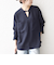 SHIPS any:〈洗濯機可能〉ツイード ライク オーバー ブラウス［NAVY BLUE］