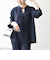 SHIPS any:〈洗濯機可能〉ツイード ライク オーバー ブラウス［NAVY BLUE］